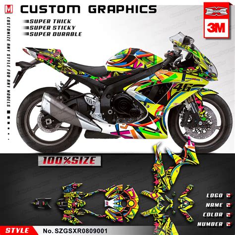 Kungfu Graphics Racing Motorcycle Full Vinyl Wrap Vehicle Stickers