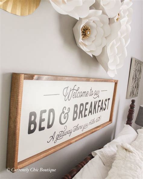 Bed And Breakfast Wood Sign Currently Chic Boutique Wood Signs Bed