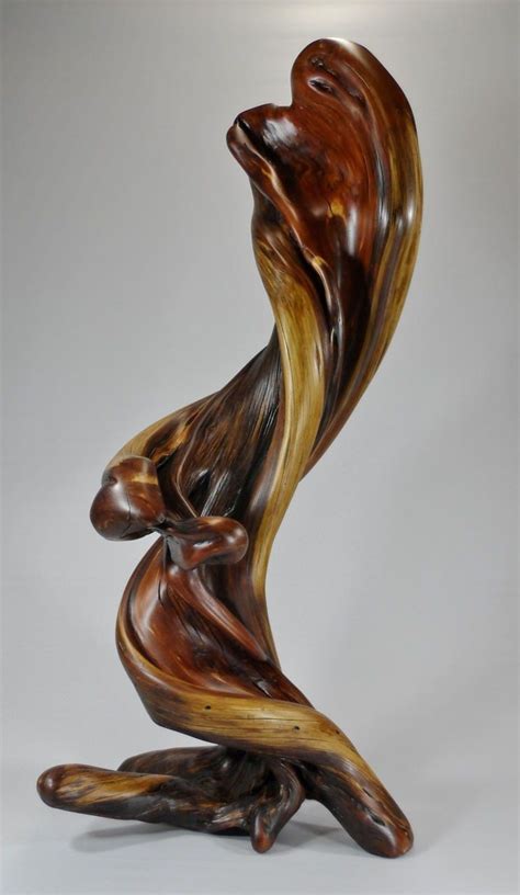 Abstract Wood Sculpture Art — Lorenzo Sculptures Wood Carving Art