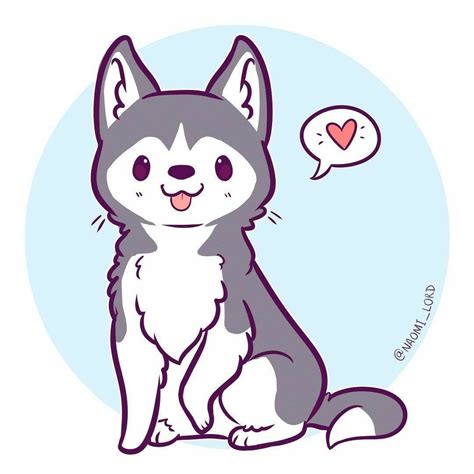 Kawaii Husky 小可爱 Dessin Kawaii Animaux Dessin Animaux Mignons Et