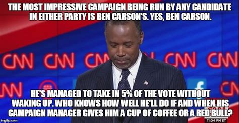 Ben Carson Sleeping On The Campaign Trail Imgflip