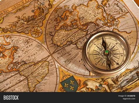 Old Map Compass Image And Photo Free Trial Bigstock