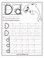 Printable letter D tracing worksheets for preschool