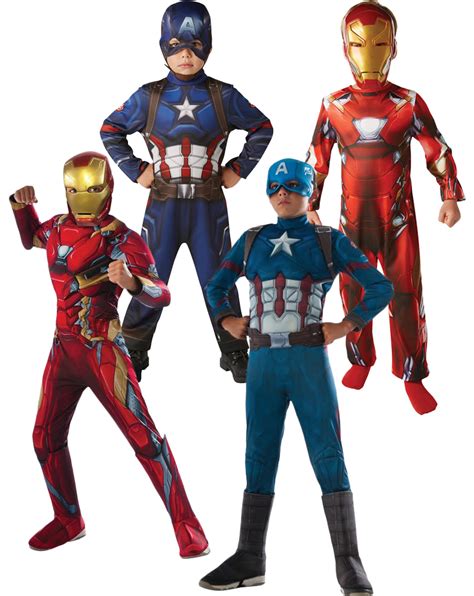 Captain America Civil War Boys Fancy Dress Kids Marvel Superhero Comic