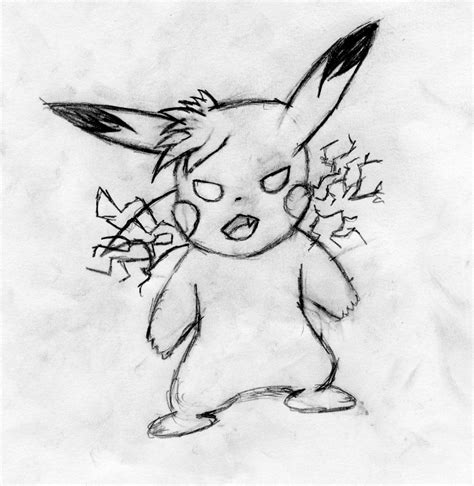 Evil Pikachu Sketch 1 By Steven1352 On Deviantart