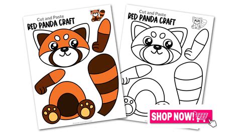 Printable Red Panda Craft Template Simple Mom Project