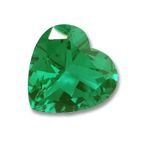3x3mm Heart Shaped Gem Quality Chatham Lab Grown Emerald 08 10 Ct