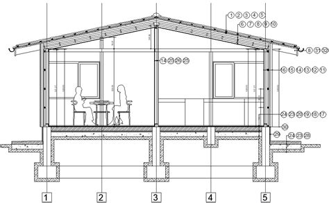 Architecture House Section Drawing Dwg File Cadbull