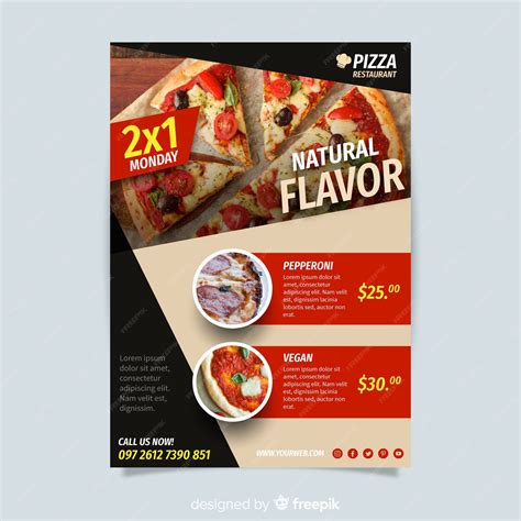 Free Vector Pizza Flyer Template