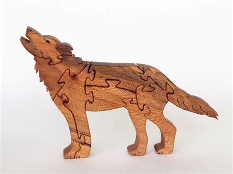 Wolf Wooden Puzzle Scroll Saw Pattern Diy Woodworking Plan