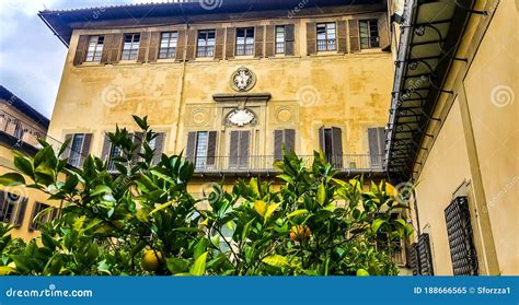 Palazzo Medici Riccardi Walled Garden Florence Italy Editorial Image