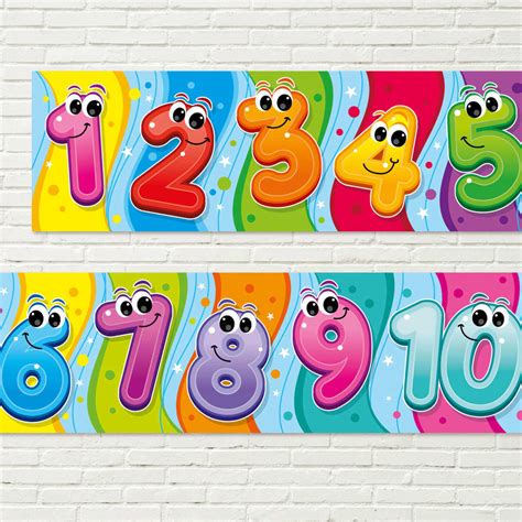 Numbers 1 To 10 Poster With Smiley Faces Classroom Poster For Schools