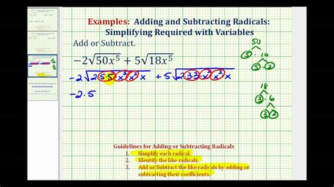 Step 1 find the least common denominator of the two fractions. Ex: Add and Subtract Square Roots Containing Variables ...