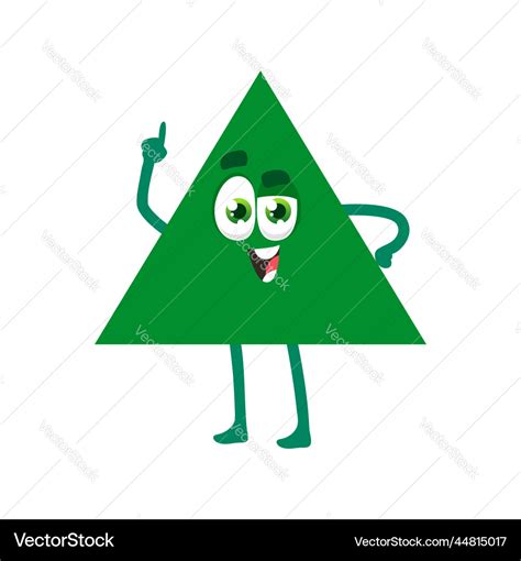 Triangle Character Triangular Geometric Shape Vector Image