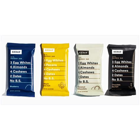 Rxbar Protein Bar Variety Pack 12g Protein 12 Ct