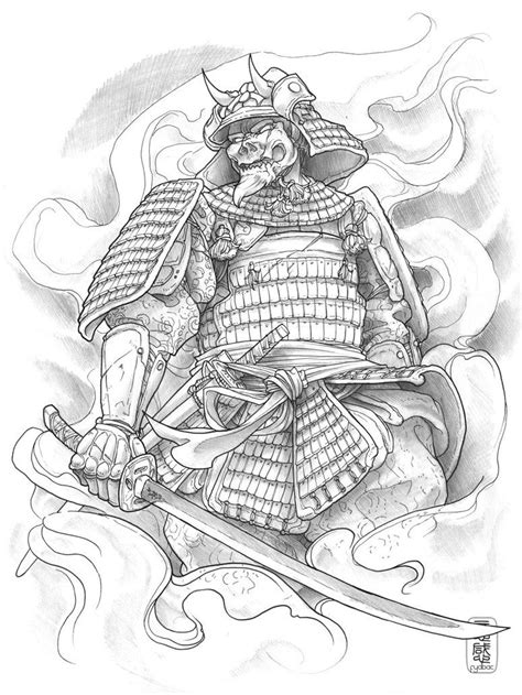 Samurai Japanese Tattoo Drawing