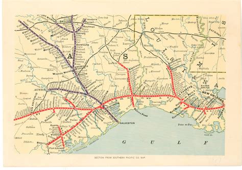 Section From Southern Pacific Co Map The Portal To Texas History