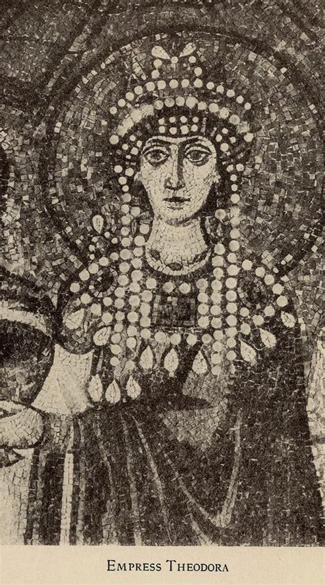 Centuriespast Empress Theodora Detail Of A Byzantine Mosaic In The