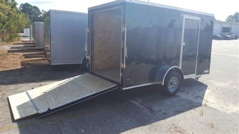 6x10 Rollingvault Single Axle V Nose Cargo Trailer Enclosed Trailers