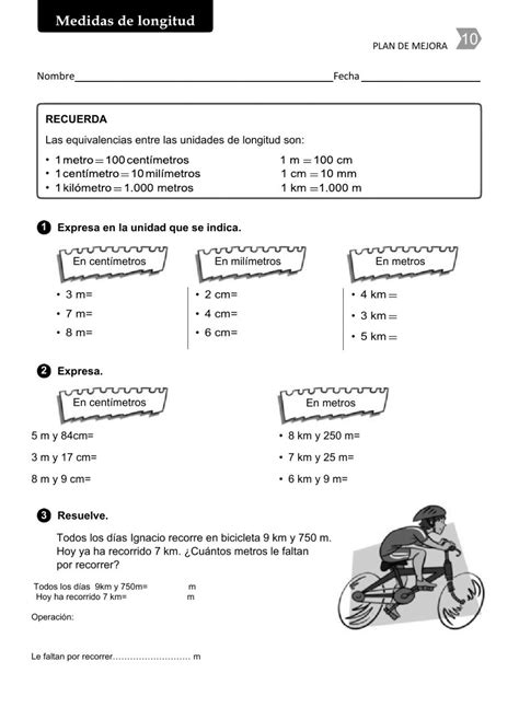 Ficha Online De Unidades De Longitud Para 3º Puedes Hacer Los