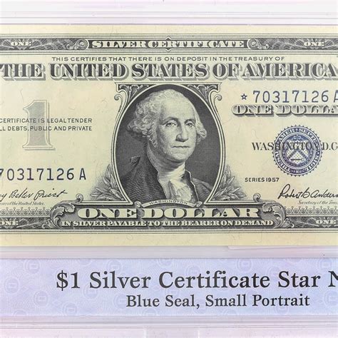1957 1 Silver Certificate Star Note Ebth