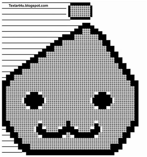 Poring Face Copy Paste ASCII Art โป ร ง Cool ASCII Text Art U