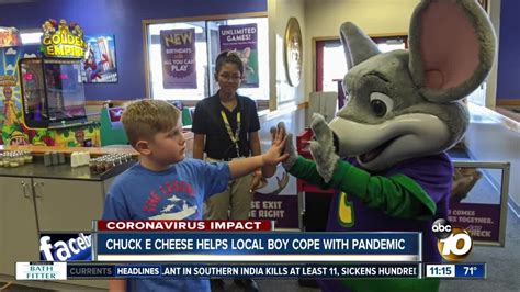 Chuck E Cheese Helps Local Boy Cope With Pandemic Youtube
