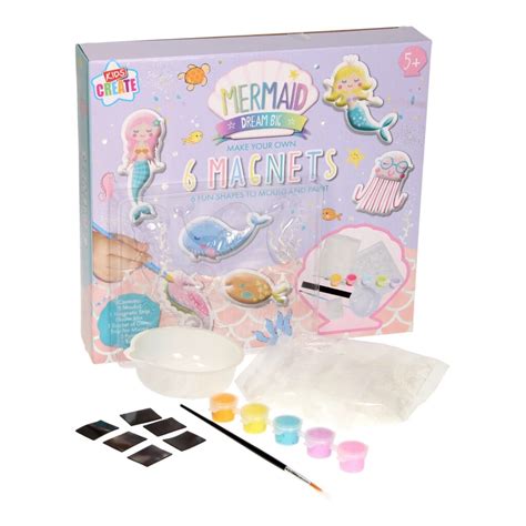 Make And Paint Your Own Mermaid And Sealife Fridge Magnets Kit