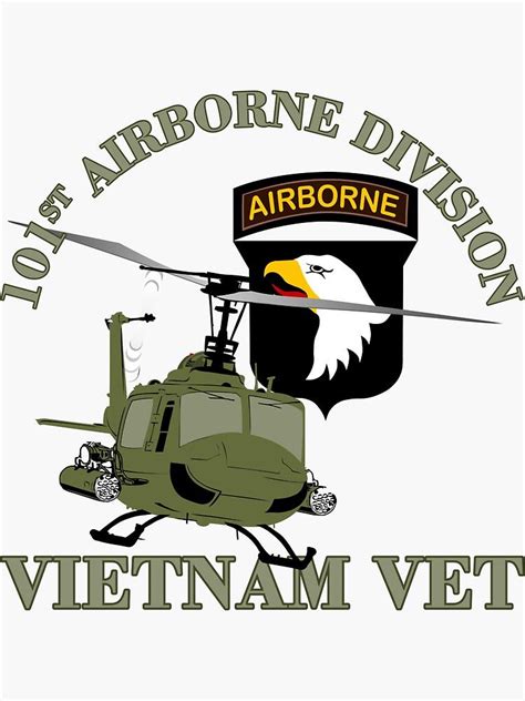 101st Airborne Division Vietnam Vet Sticker By Militaryvetshop In 2020 Vietnam Vets 101st