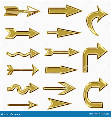 Gold Arrow Symbol Royalty Free Stock Image Image 6541306