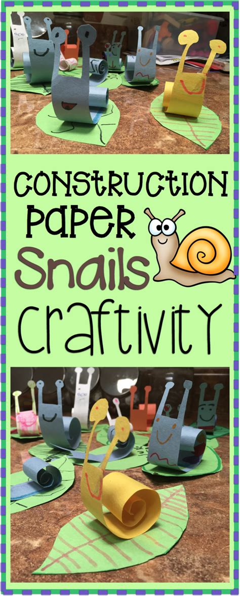 Snails Craftivity Snail Craft Kids Crafts Art Projects Afterschool