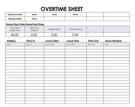 Overtime Sheet How To Make Free Templates For Excel