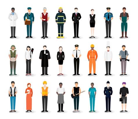 Illustration Vector Of Various Careers And Professions Vector Free