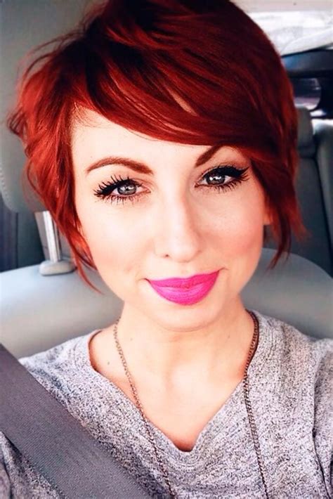 Stylish Upgrade Ideas For Your Short Red Hair Haircut For Thick Hair