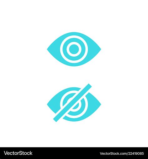 Hide Show Icons With Eye Royalty Free Vector Image