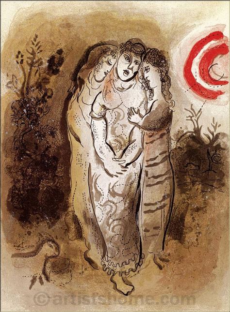 Orpah chooses to leave naomi and is never mentioned again in the bible. Marc Chagall: Naomi and her daughters-in-law, Original ...