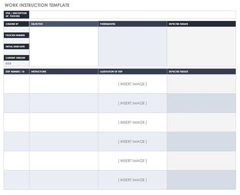 Work Instruction Template For Manufacturing Addictionary