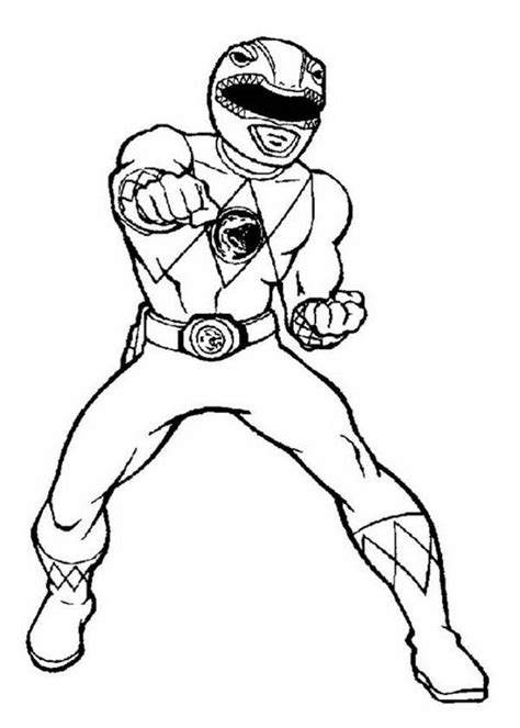 Red Power Ranger Coloring Page