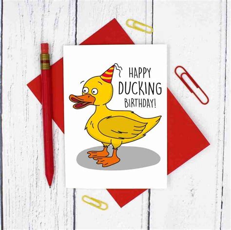 Happy Ducking Birthday Duck Pun Card Teepee Creations