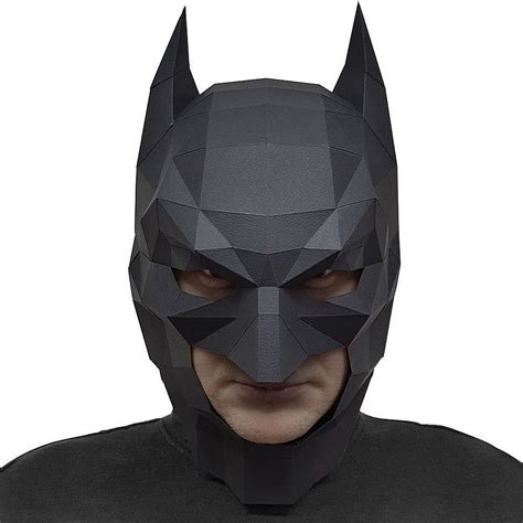 Batman Mask Pdf Papercraft Diy Printable Template Batman Etsy
