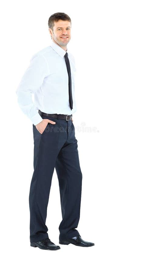 Full Body Portrait Of Happy Smiling Stock Photo Image Of Cut Person