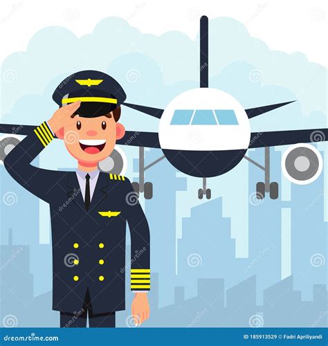 Piloto De Profesión De Avión Ilustración Del Vector Ilustración De