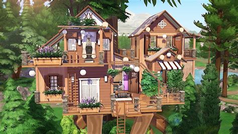 Basegame Treehouse 🌲🏡 The Sims 4 Speed Build No Cc Youtube