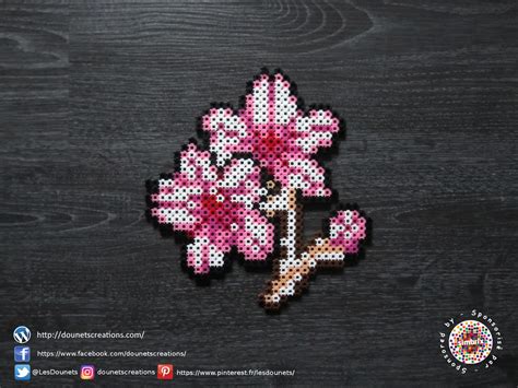 Branche De Sakura Pixel Art Branch Of Sakura Pixel Art Pearler Bead