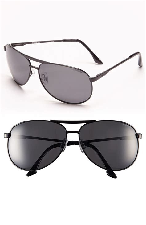 polaroid eyewear 68mm polarized metal aviator sunglasses nordstrom