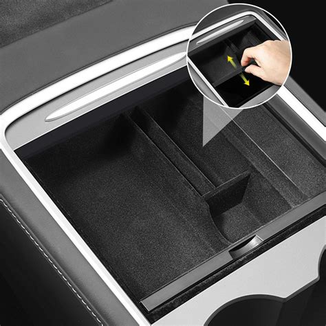 Buy Xtauto Center Console Organizer Tray Fit For 2021 2022 Tesla Model 3 Y Armrest Storage Box