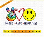 Peace Love Happiness Digital Download SVG Cut File - Etsy