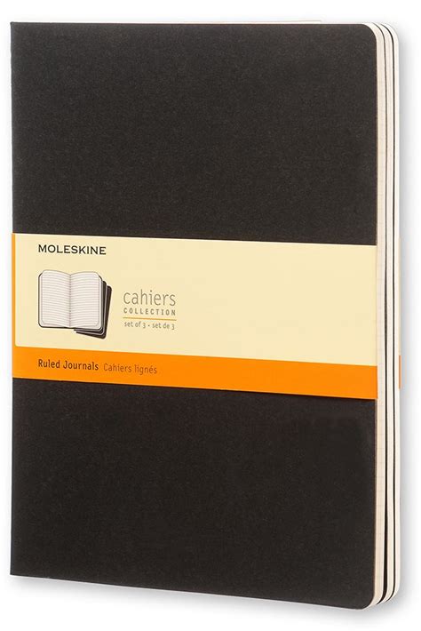 Moleskine Cahier Extra Large Journal Ruled Set Of 3 Assorted
