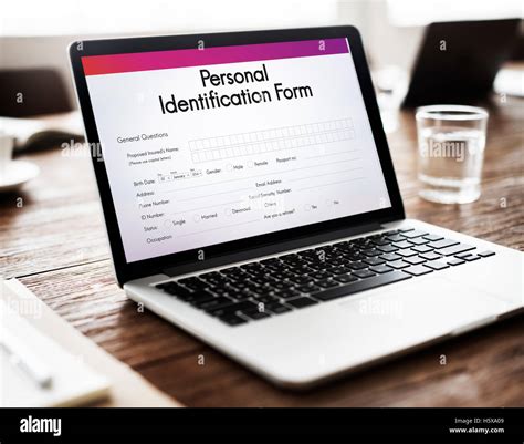 Personal Identification Id Form Concept Stock Photo Alamy