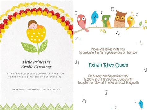 Available in english, hindi, marathi and kannada. Super Cute Naming Ceremony Invitation Card Templates and ...
